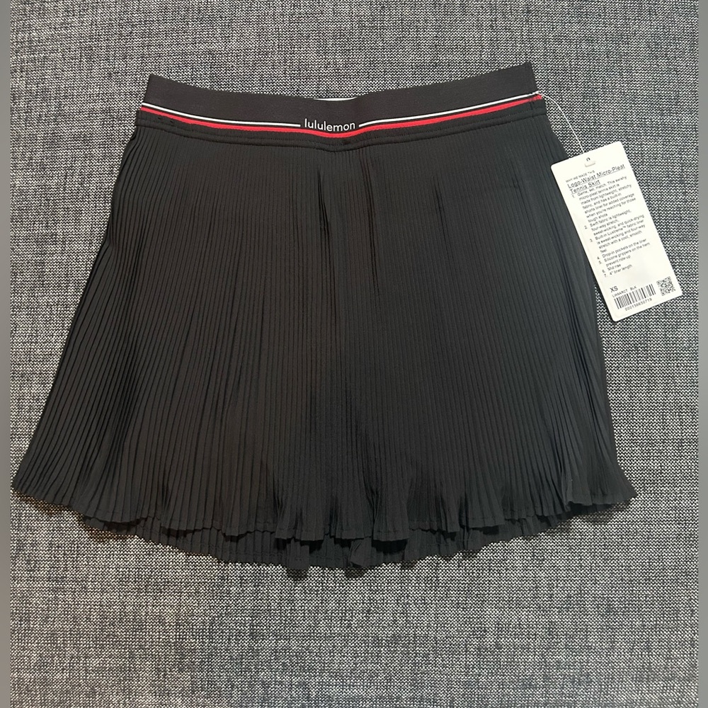 BNWT Lululemon Logo-Waist Micro-Pleat Mid-Rise Tennis Skirt Size XS